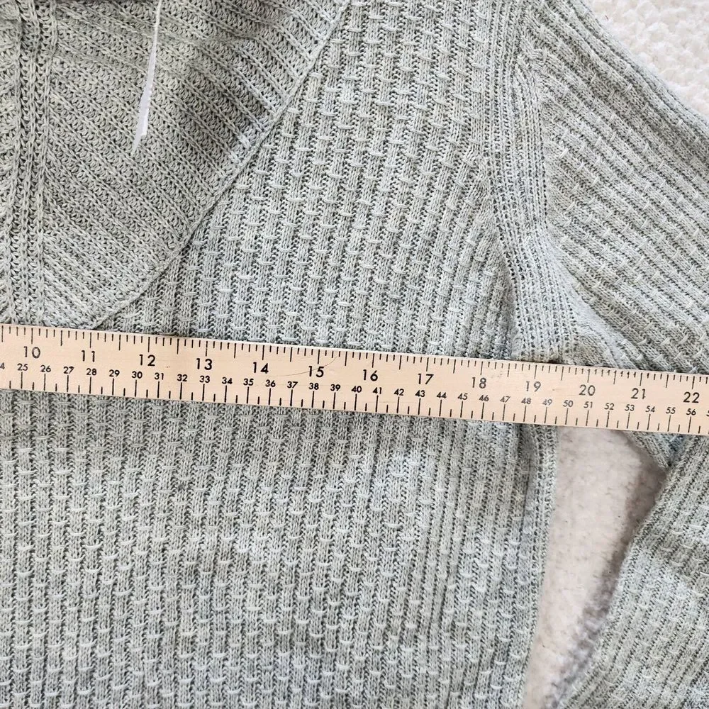 LUSH Knit Sweater Dress Women's XS Light Gray Heather Cowl Neck Long Sleeve + - Picture 6 of 11